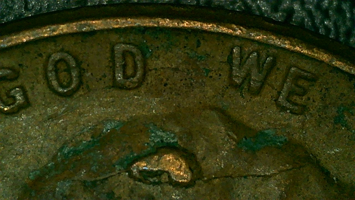1956-Wheat-Penny-With-Blob-And-Crack
